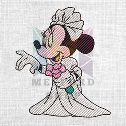 bride minnie mouse disney mickey wedding embroidery