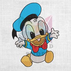 chibi sailor donald duck valentine couple matching embroidery