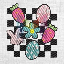 rabbit egg easter machine embroidery design