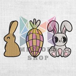 rabit carrot bunny easter machine embroidery design
