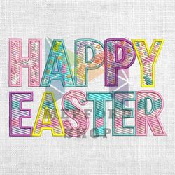 happy easter bunny machine embroidery design