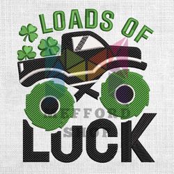 loads of luck patrick truck embroidery design