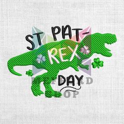 st pat rex day machine embroidery design