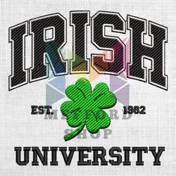 irish university est 1982 embroidery design