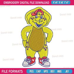 bj the dino barney friends embroidery png