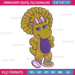 pink baby bop embroidery png