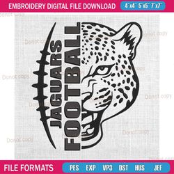 jacksonville jaguars football embroidery, nfl embroidery, jaguars embroidery design, football embroidery