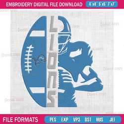 detroit lions football player embroidery, nfl embroidery, lions embroidery design, football embroidery