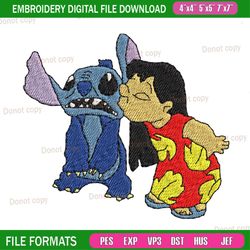 lilo pelekai kissing stitch embroidery