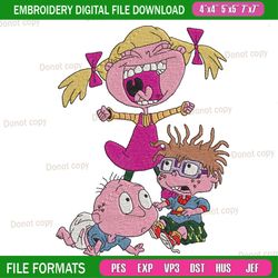 rugrats digital embroidery design file