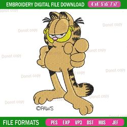 it the garfield cat embroidery png