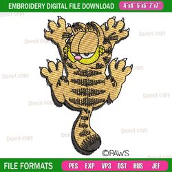 garfield got the moves embroidery png