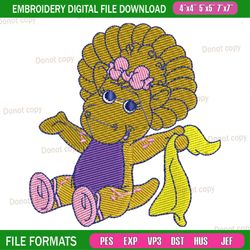 barney baby bop machine embroidery png