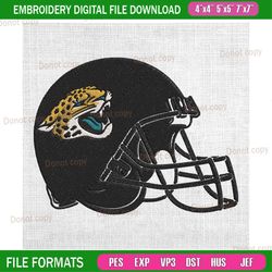 jacksonville jaguars black helmet embroidery, nfl embroidery, jaguars embroidery design, football embroidery