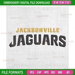 jacksonville jaguars football embroidery, nfl embroidery, jaguars embroidery design, football embroidery