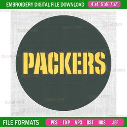 green bay packers team embroidery, nfl embroidery, packers embroidery design, football embroidery