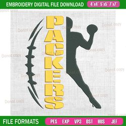 green bay packers player embroidery, nfl embroidery, packers embroidery design, football embroidery