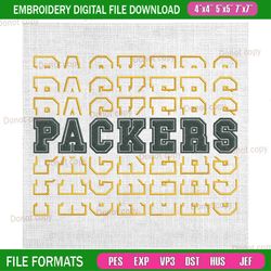 green bay packers embroidery, nfl embroidery, packers embroidery design, football embroidery