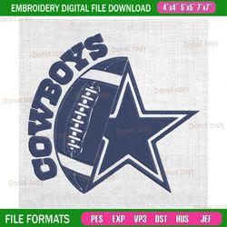 dallas cowboys star football embroidery, nfl embroidery, cowboys embroidery design, football embroidery