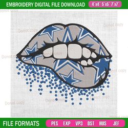dallas cowboys lips embroidery, nfl embroidery, cowboys embroidery design, football embroidery