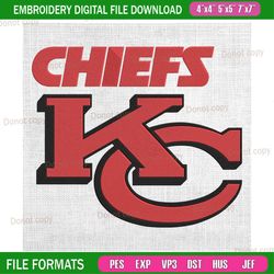 kansas city chiefs sport logo nfl embroidery, nfl embroidery, chiefs embroidery design, football embroidery