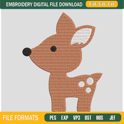 cute baby deer embroidery designs