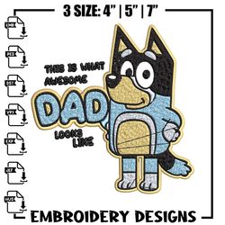 dad bluey embroidery, bluey embroidery, embroidery file, cartoon shirt, cartoon design, logo shirt, digital download..jp