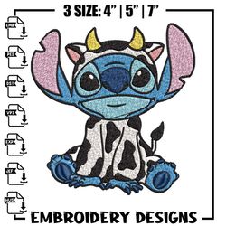 cow stitch embroidery design, cow stitch embroidery, cartoon design, embroidery file, cartoon shirt, digital download..j