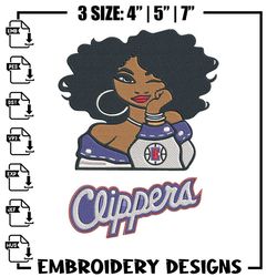 clippers girl embroidery design, nba embroidery,sport embroidery,embroidery design,logo sport embroidery.jpg