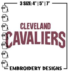 cleveland cavaliers logo embroidery design, nba embroidery, sport embroidery, embroidery design, logo sport embroidery.j