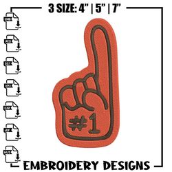 cleveland browns foam finger embroidery design, browns embroidery, nfl embroidery, sport embroidery, embroidery design..