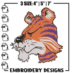 clemson tigers mascot embroidery design, ncaa embroidery, sport embroidery, embroidery design ,logo sport embroidery..jp