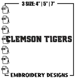 clemson tigers logo embroidery design, ncaa embroidery,sport embroidery, logo sport embroidery, embroidery design..jpg