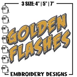 golden flashes logo embroidery design, ncaa embroidery, embroidery design, logo sport embroidery, sport embroidery.jpg