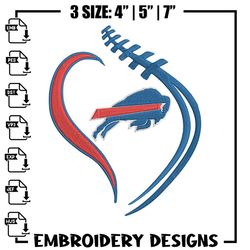 heart buffalo bills embroidery design, buffalo bills embroidery, nfl embroidery, sport embroidery, embroidery design..jp