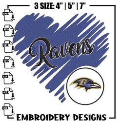 heart baltimore ravens embroidery design, ravens embroidery, nfl embroidery, logo sport embroidery, embroidery design..j