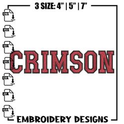 harvard crimson logo embroidery design,ncaa embroidery,sport embroidery,logo sport embroidery,embroidery design.jpg