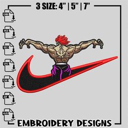 hanma yujiro nike embroidery design, baki embroidery, nike design, logo design, anime shirt, digital download.jpg