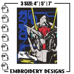 gundam robot embroidery design, gundam embroidery, embroidery file, anime embroidery,anime shirt, digital download.jpg