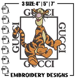 gucci tiger embroidery design, winnie the pooh cartoon embroidery, cartoon design, embroidery file, instant download..jp