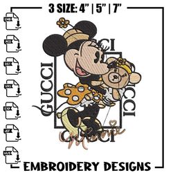 gucci minnie mouse embroidery design, gucci embroidery, disney design, embroidery file, cartoon shirt, instant download.