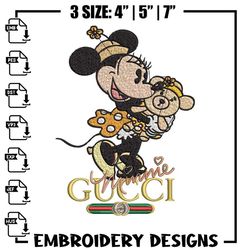 gucci minnie mouse embroidery design, gucci embroidery, disney design, embroidery file, cartoon shirt, digital download.