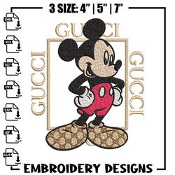 gucci mickey mouse embroidery design, gucci embroidery, disney design, embroidery file, cartoon shirt, instant download.