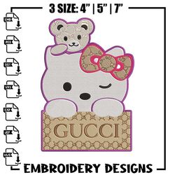 gucci hello kitty embroidery design, kitty embroidery, embroidery file, gucci embroidery, anime shirt, digital download.