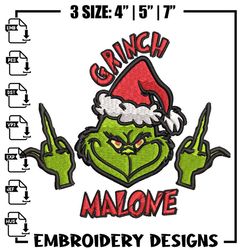 grinch middle finger embroidery design, grinch christmas embroidery, embroidery file, grinch design, instant download..j