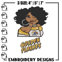 golden flashes girl embroidery design, ncaa embroidery, embroidery design, logo sport embroidery,sport embroidery.jpg