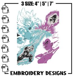 goku vs vegeta embroidery design, dragonball embroidery, embroidery file, anime embroidery, anime shirt,digital download