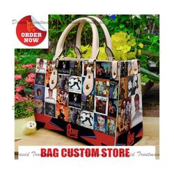 david bowie leather hand bag, david bowie lovers handbag, custom women.jpg