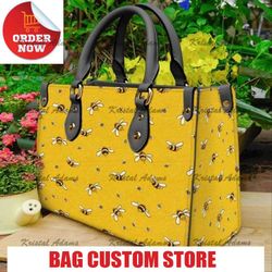 bee handbag, yellow bee leather bag, bee leather handbag, bee crossbody b.jpg