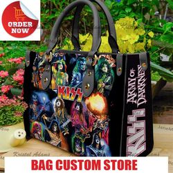 kiss rock band leather bag, rock music handbag, custom leather bag, 1 copy.jpg